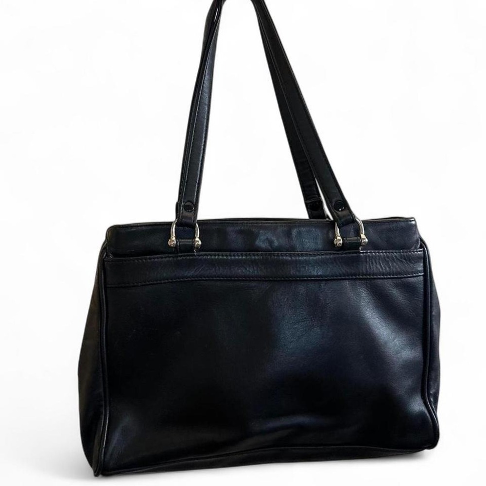 Giani Bernini 90's silver hardware black leather purse